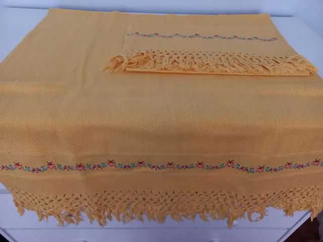 Toalha linha de algodão bodada