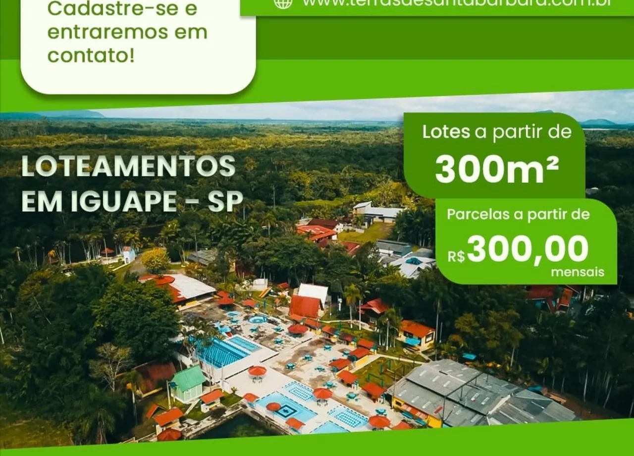 Lotes em Iguape R$299,99 Mensal