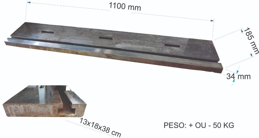 Mesa ranhurada para dispositivo ou diversas maquinas com cabeçote pneumatico - Foto 5
