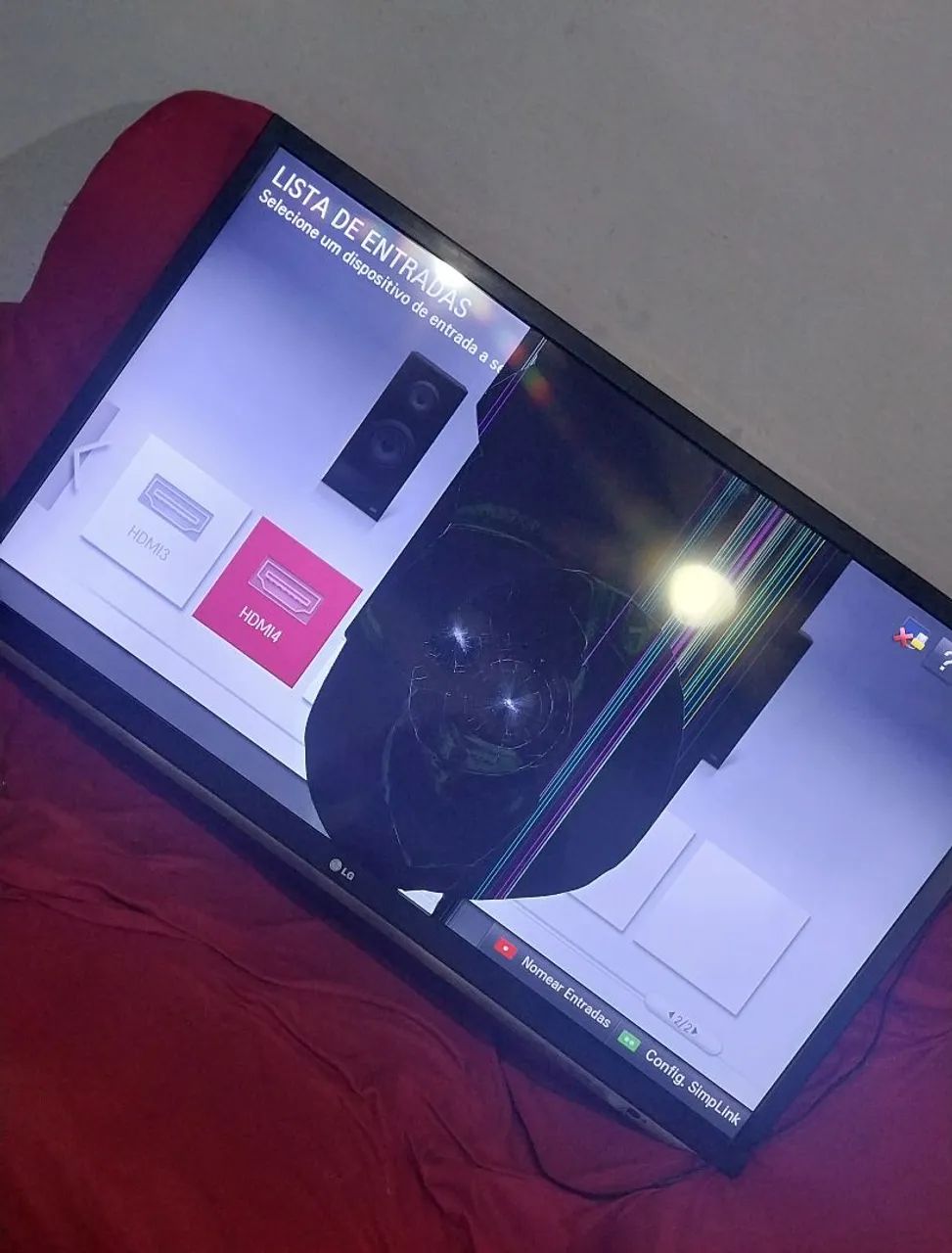 Tv LG 42 retirada de peças ou arrumar