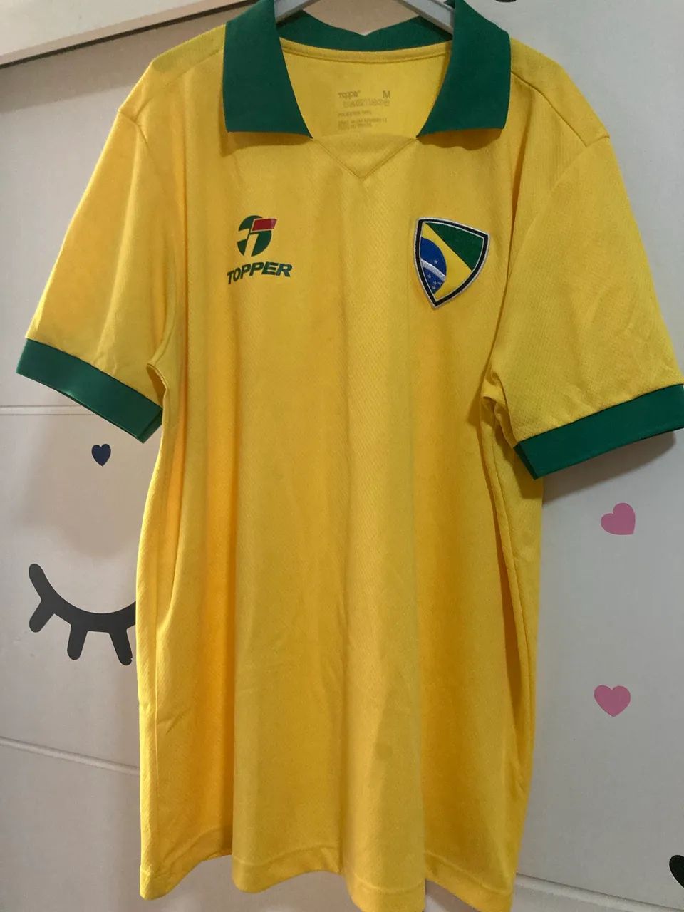 Camisa Seleção Brasileira Amarela Topper - Tamanho M - Foto 2