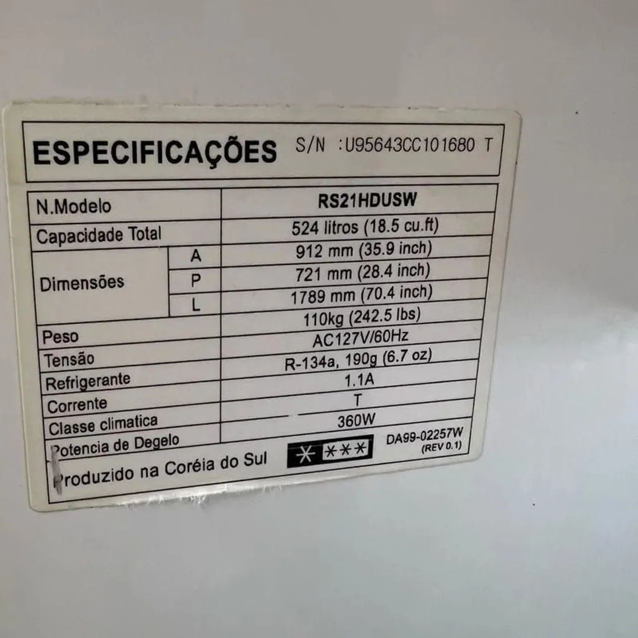 RJDC.ページ Peças da Sid By Sid RS21HDSW e Rs21hdupn - Geladeiras e Freezers