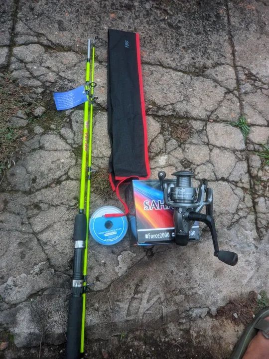 Conjunto de pesca completo 1.50mm a vara fibra de vidro. - Foto 2