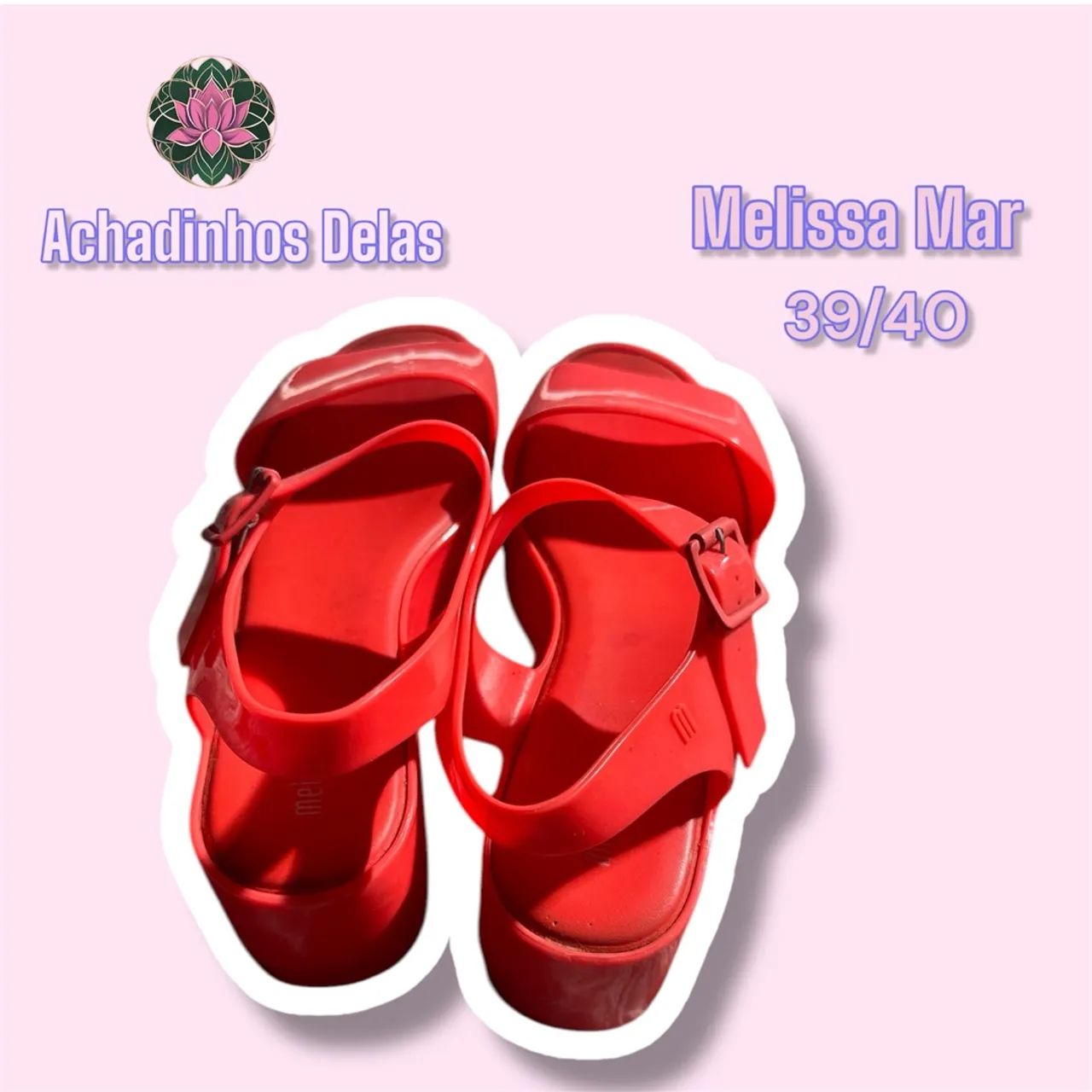 Sandália Melissa Mar laranja vibrante 39/40 - Foto 3