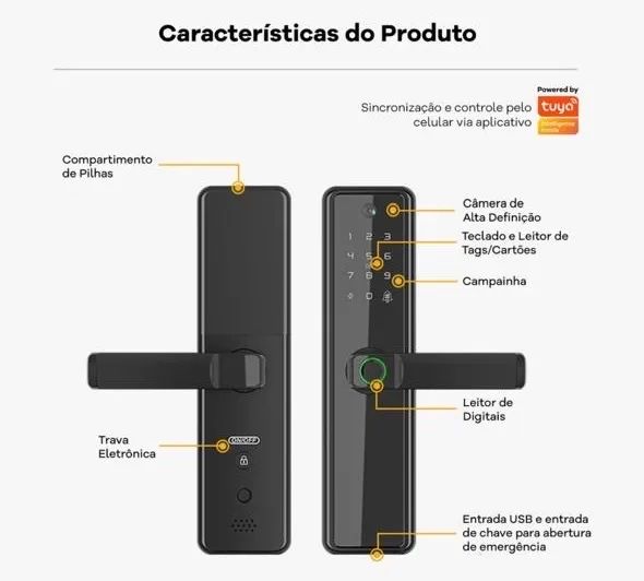 Fechadura Digital Inteligente com Biometria e Wi-Fi - Foto 5