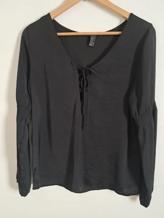 Blusa Bata Manga Longa Feminina Forever 21 - Foto 2