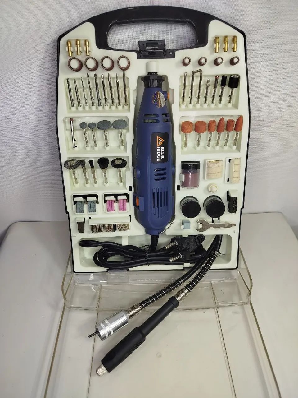 retifica kit completo 233 peças com chicote de caneta 
