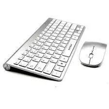 Kit Teclado E Mouse Sem Fio Slim Wireless P/ Notebook Computador - Foto 4