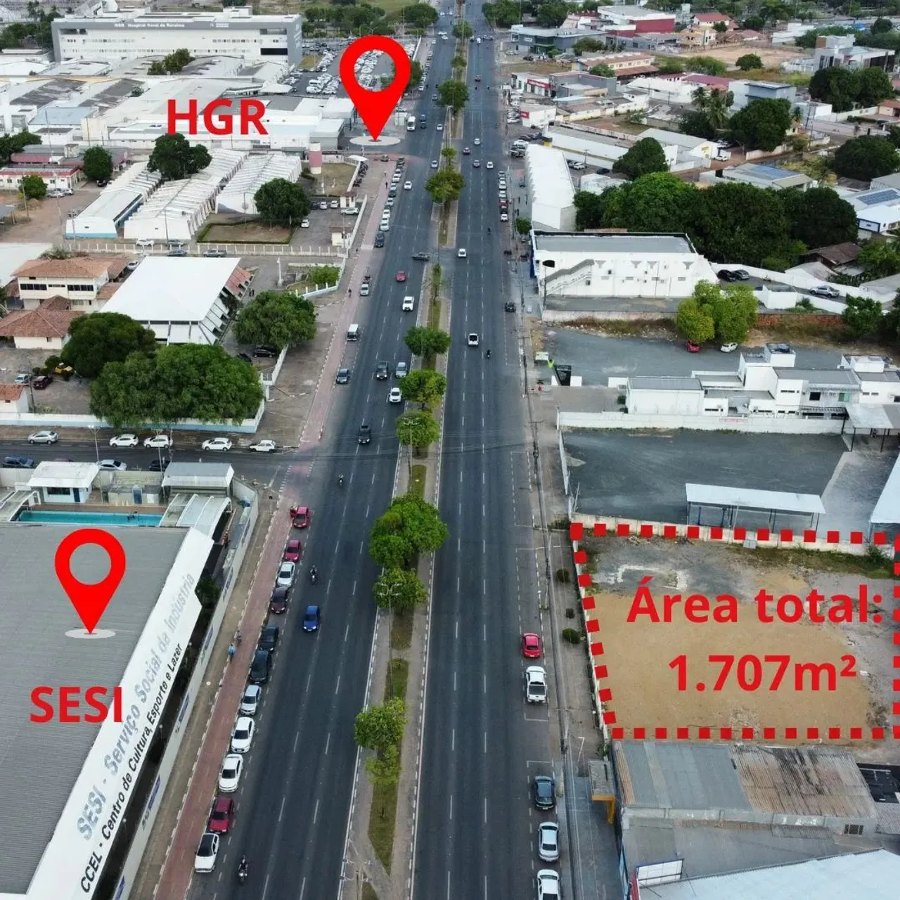 Terreno com 1.707m², com 1 escritório em Mecejana - Boa Vista - RR