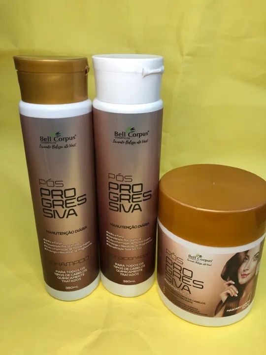 Kit Pós Progressiva Bell Corpus - Shampoo, Condicionador e Máscara