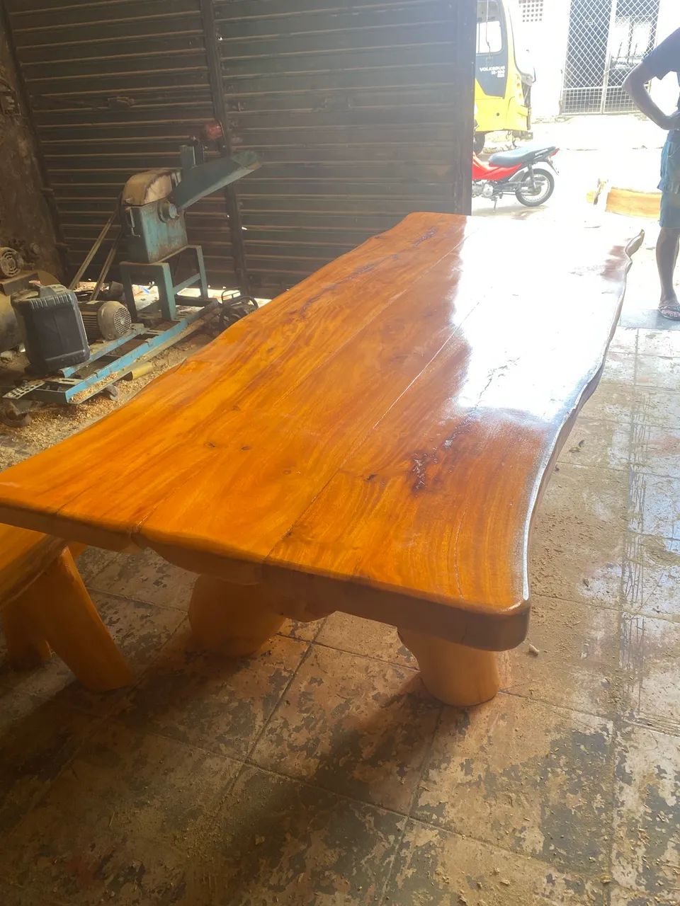 Mesa rústica de madeira - Foto 3