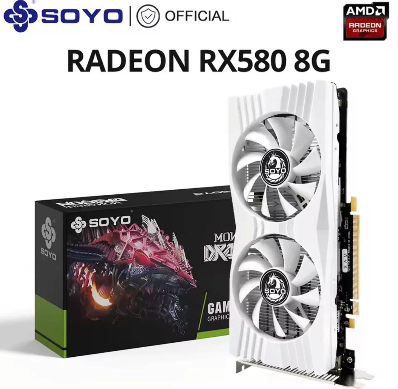 Placa de Vídeo Radeon RX580 8GB SOYO