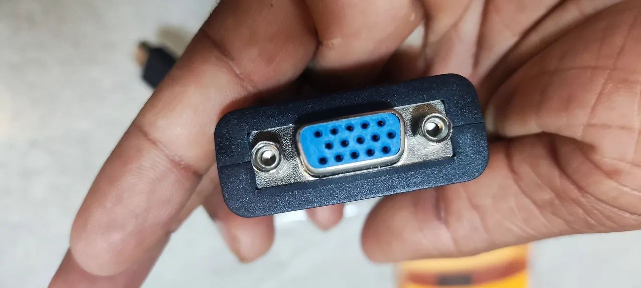 Adaptador conversor VGA HDMI áudio output 