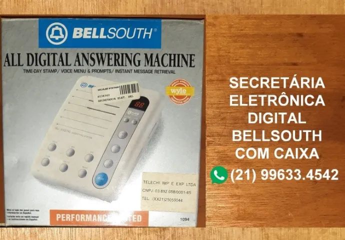 Secretária eletrônica digital Bellsouth com caixa e manual. - Foto 3