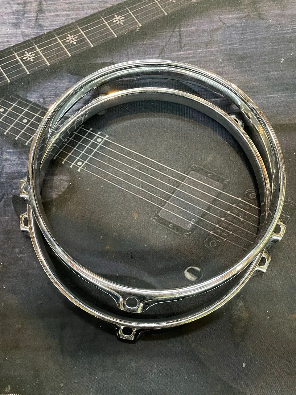 Aros de bateria  para tom ou caixa 8 polegadas com 5 afinações nagano novo 2mm - Foto 3