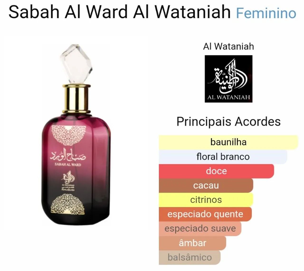 Perfume Arabe Sabah Al Ward - Original - lacrados  - Foto 3