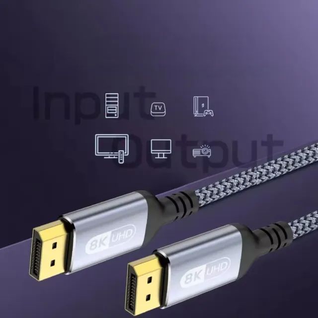 Cabo DisplayPort 8K 60Hz Novo - Foto 3