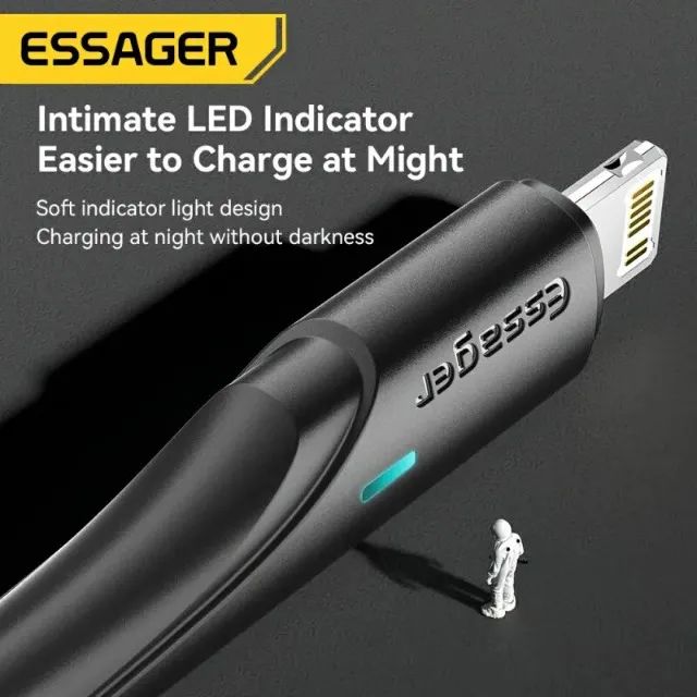 Carregador Rápido 3x1 - USB-C, Micro USB, Lightning IP - Foto 3