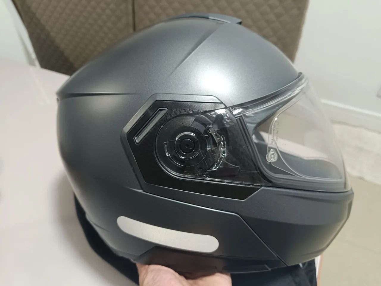 Capacete Nolan N90-3 Cinza Fosco 60 - Foto 6