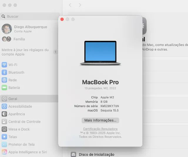 MacBook Pro M2 256 Gb 8Gb ram 2022 usado - Foto 4