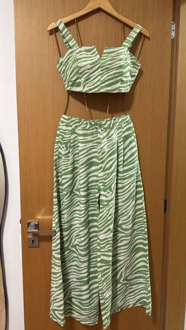 Conjunto Zebra Verde - Tendência Verão