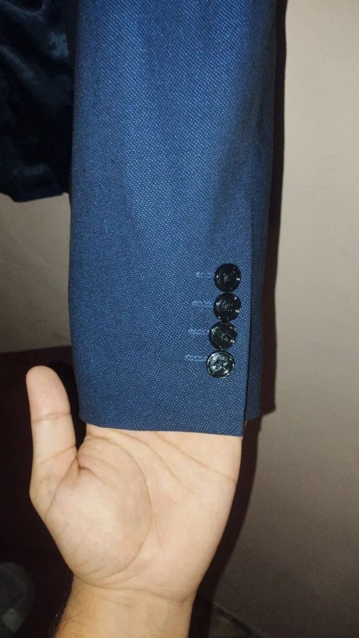 Blazer Marfinno Super Slim - Azul Marinho - Foto 3