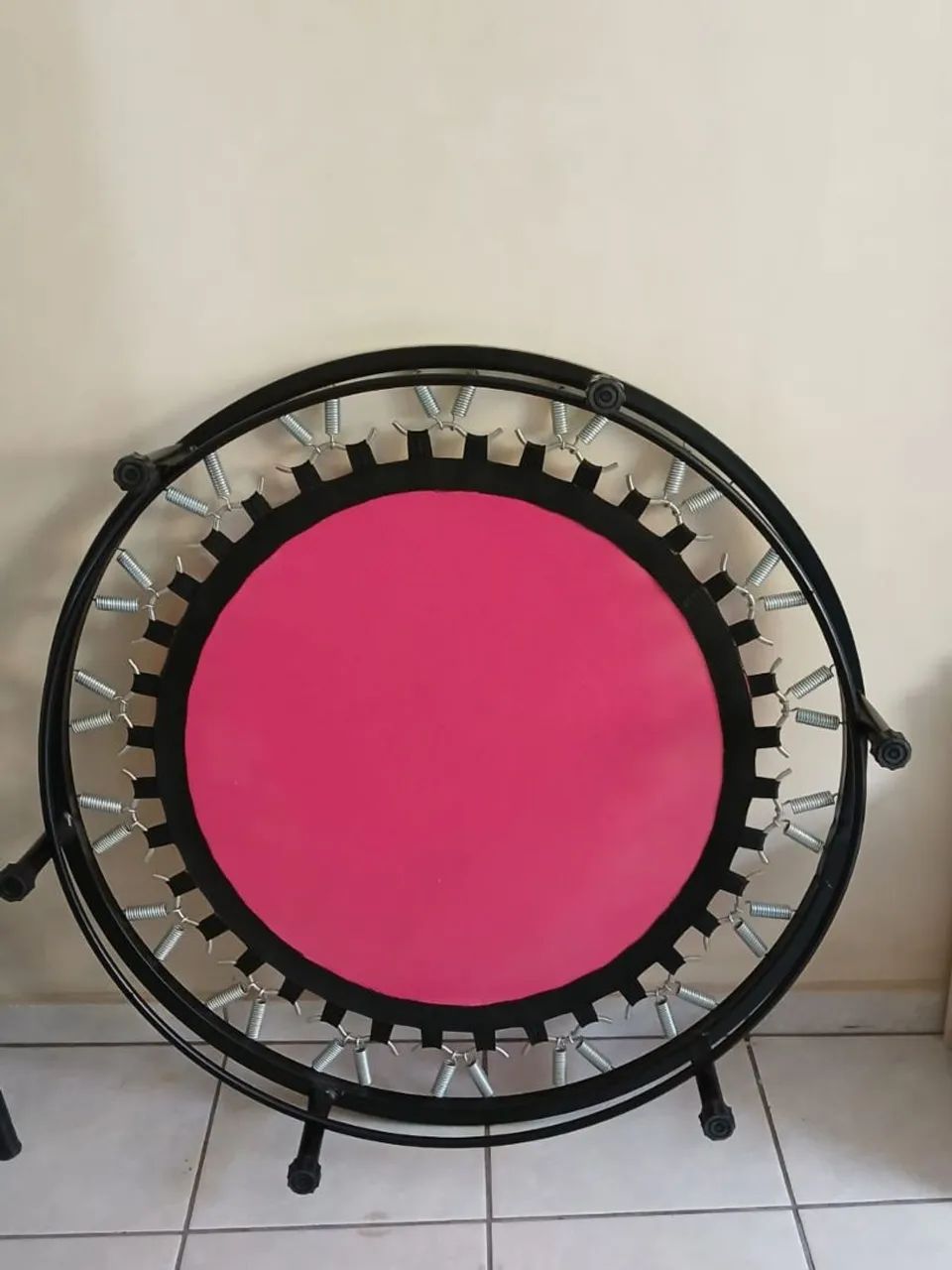 Mini Jump Cama Elastica 200kg Preto Com Rosa - Foto 2