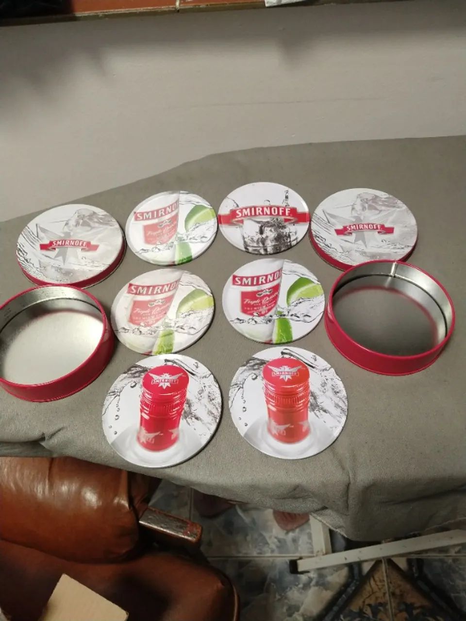 2 Kits Porta Copos c/ Latinhas Personalizadas Vodka Smirnoff