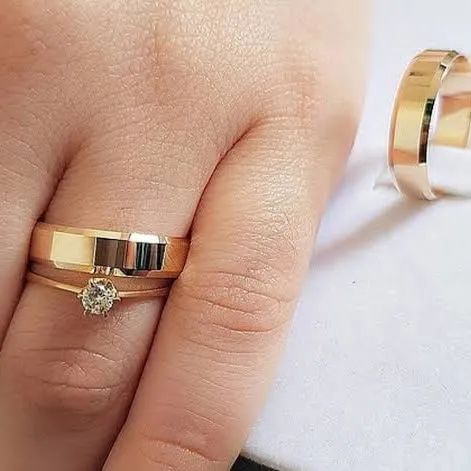KIT TRIO DE ALIANÇAS NOIVADO E CASAMENTO  - Foto 4
