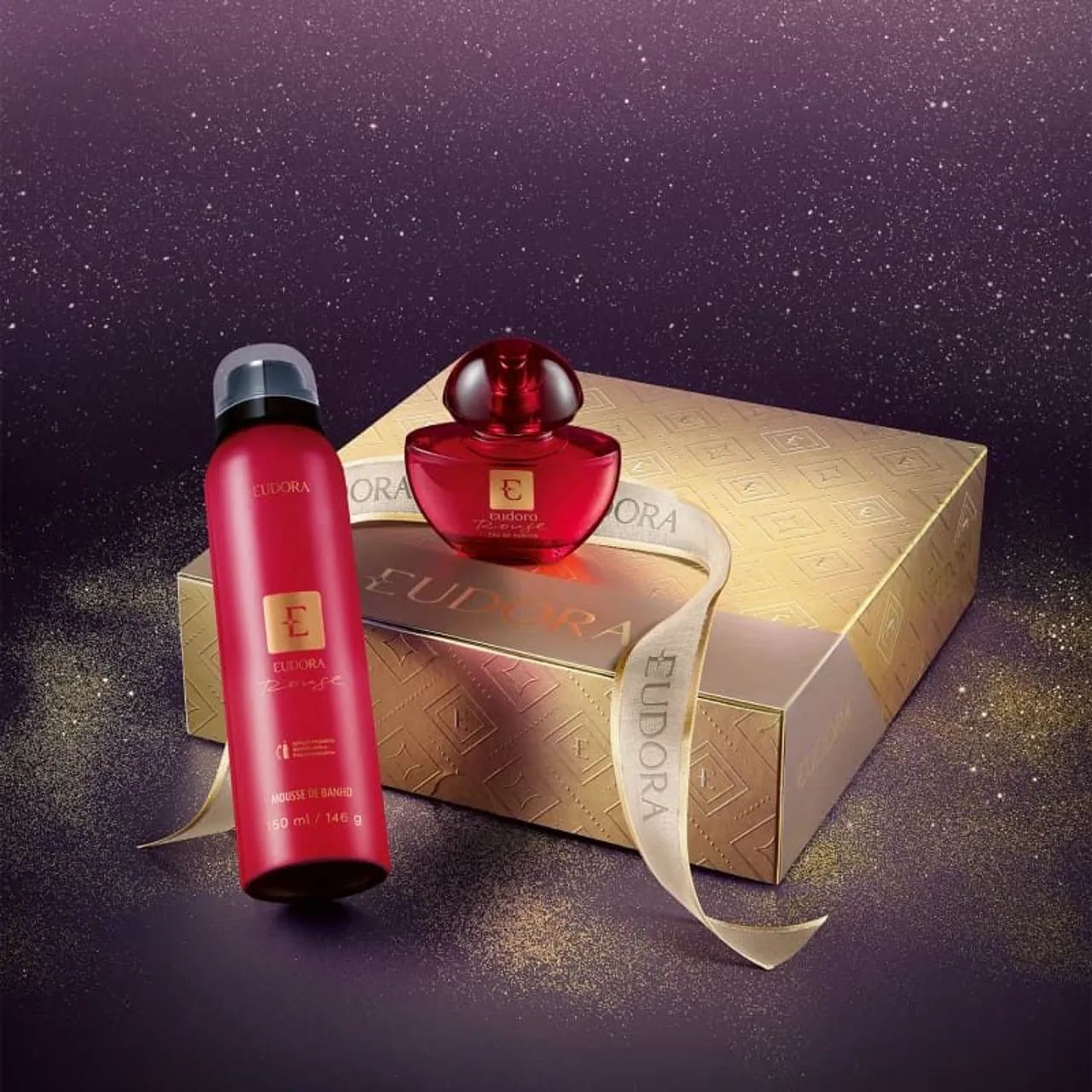 Kit Presente mini Eua de Parfum Eudora Rouge  - Foto 5