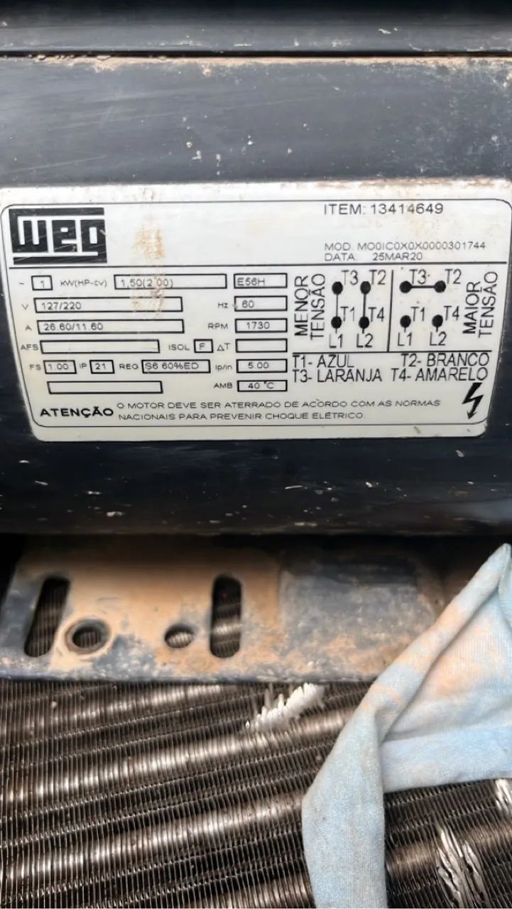 Motor 2 vc monofásico semi novo