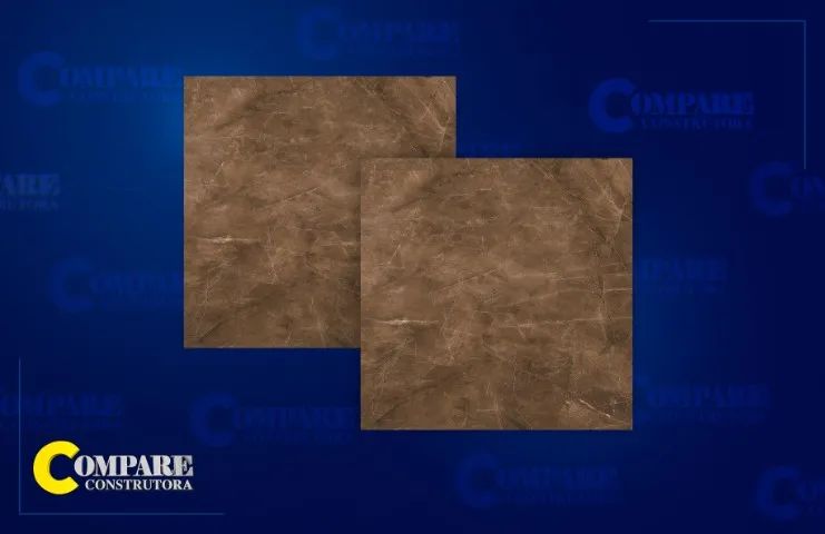 Piso Pulpis Castanho 84X84cm Polido