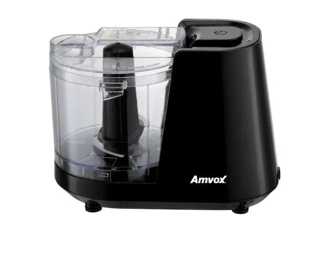 Mini Processador Amvox APR1001, 100W, 3 Funções, Preto - 110V (NOVO)