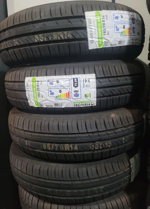 Pneu 185 70 14 Kumho novo em até 10x de R$39,00 no cartão de crédito