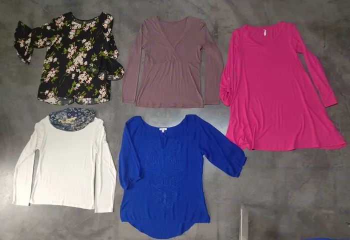 lote c/4 blusinhas femininas usadas