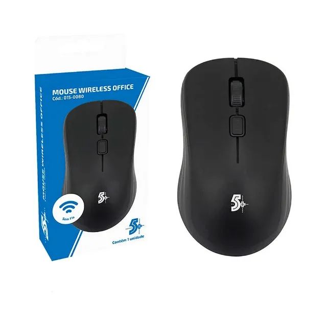 Mouse sem fio 5+ MW-500 Wireless Preto - AC3041