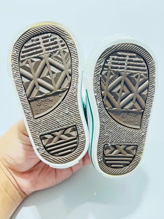 Tênis Converse Verde Bebê - Tamanho Pequeno - Foto 5