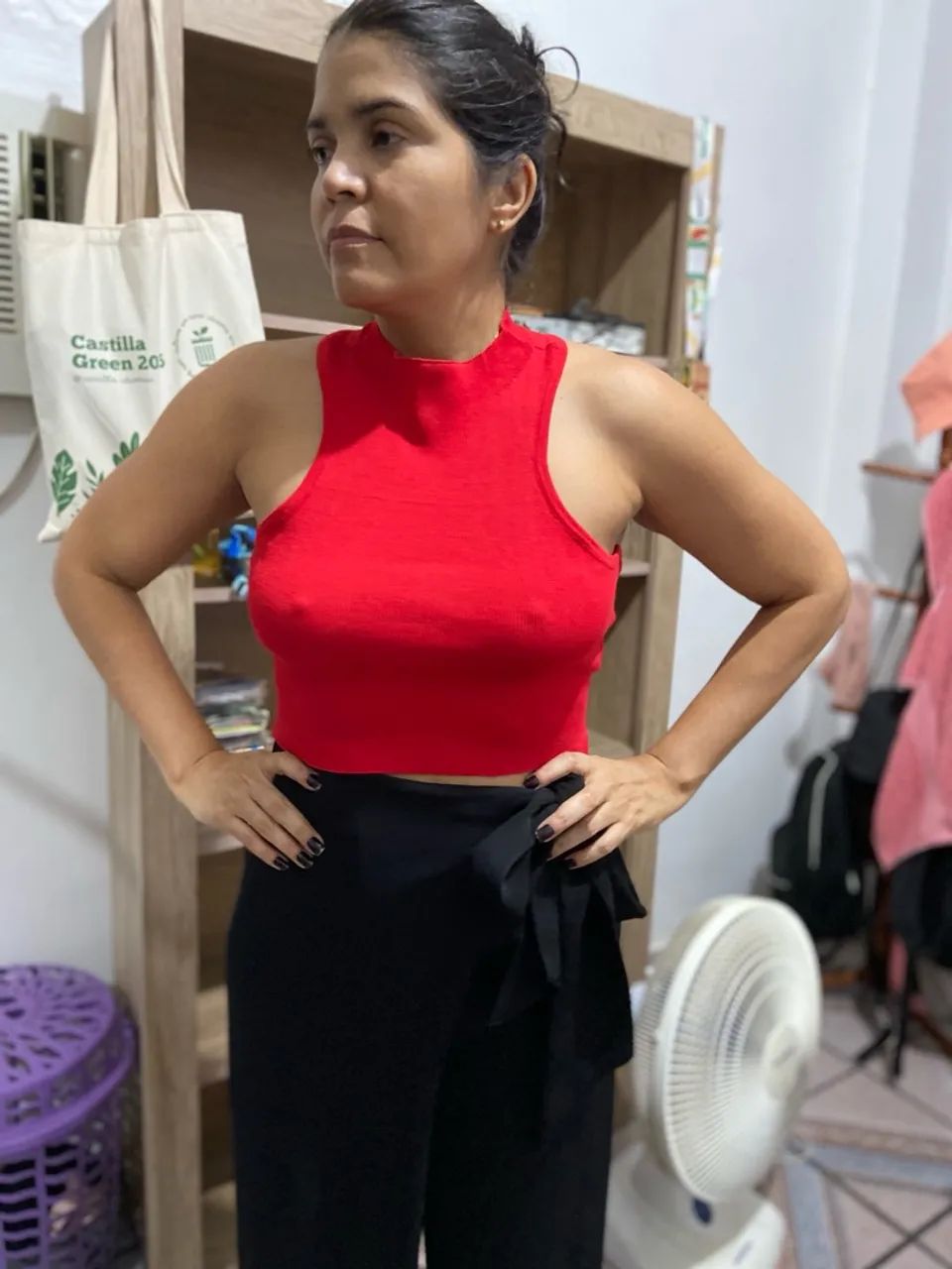blusa cropped canelada - Foto 2