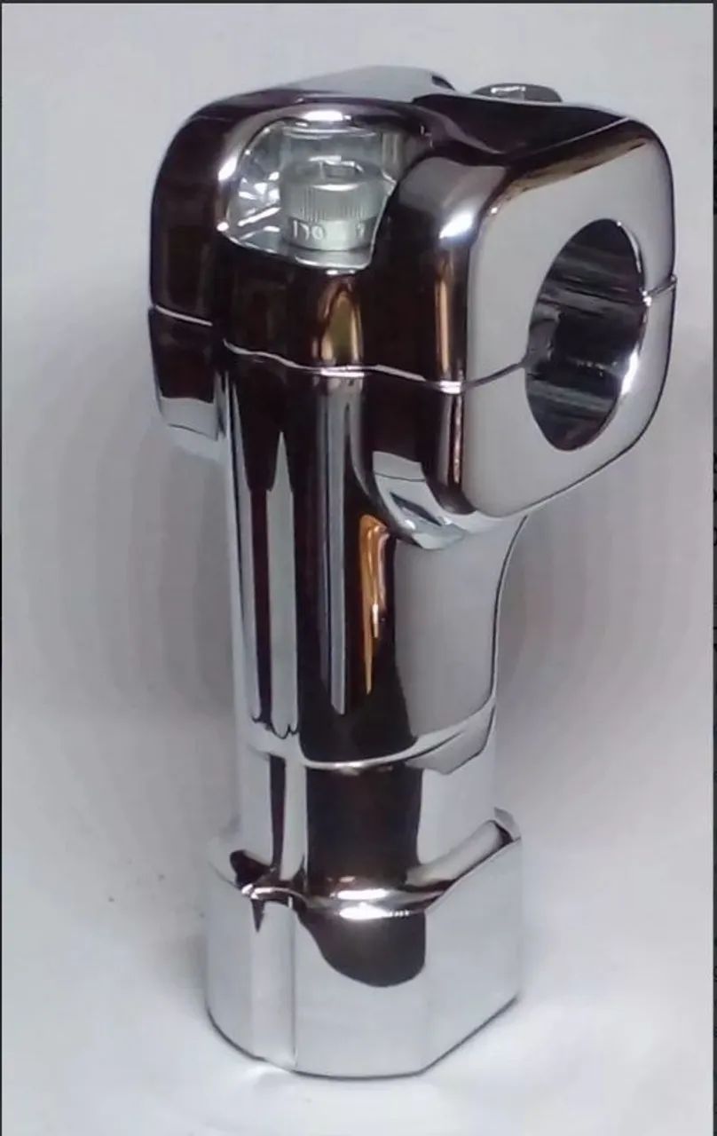 Riser de guidom cromado (extensor) Harley Davidson Fat Boy 2013 a 2023 - Foto 4