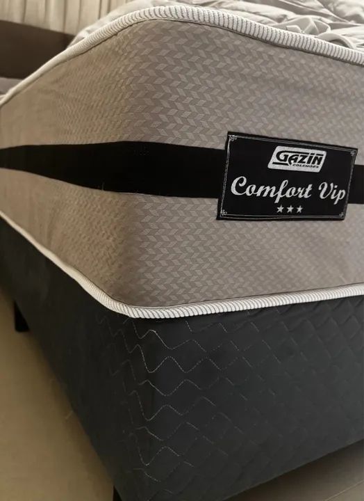Cama Casal Confort - Molas Ensacadas (venda por motivo de viagem) - Foto 4