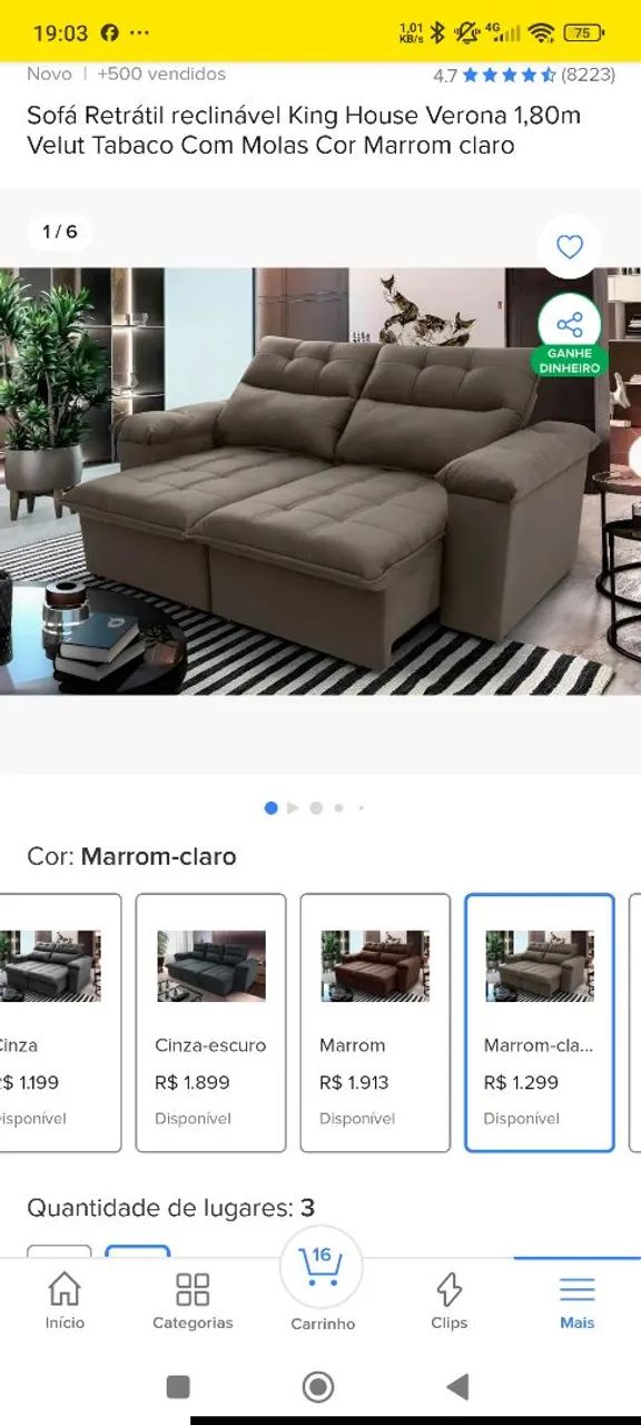 Vendo móveis com três meses de uso. Sofá, geladeira, fogão, armário, guarda roupa, rack - Foto 5