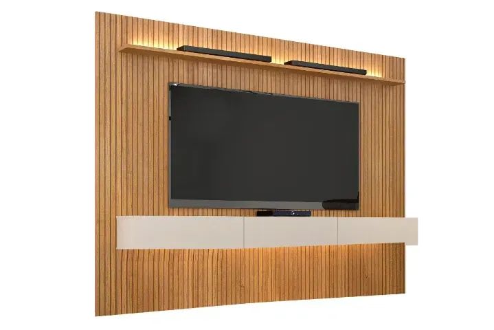 Painel Frisado Curitiba C/Nicho TV até 70 Polegadas - Oferta!!  - Foto 2