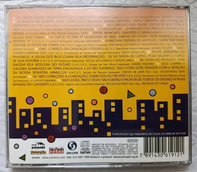 Cd Sambas enredo - São Paulo 2003 - Globeleza - Foto 2