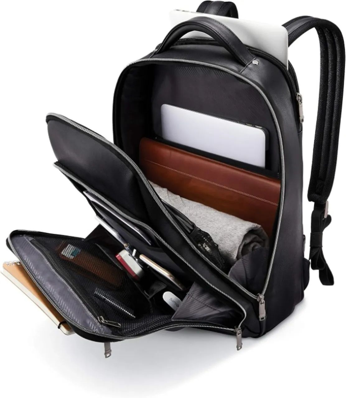 Mochila Clássica Couro Legítimo Samsonite 126037-1041 Unisex - Foto 5