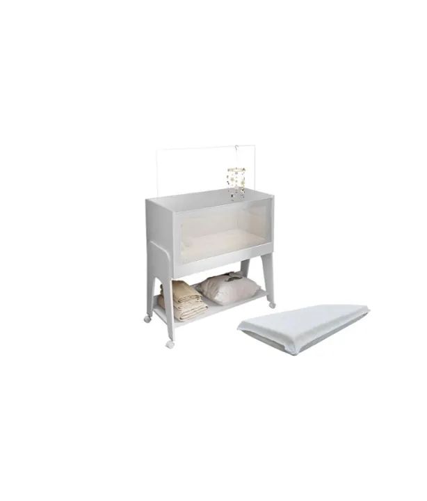 Mini Berço com Colchão Multifuncional 4 em 1 - Branco - Foto 5