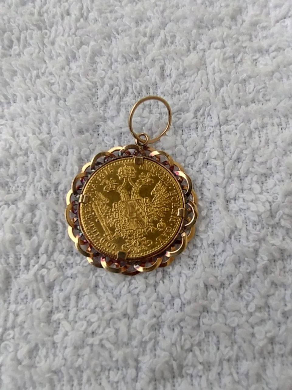 Moeda pingente Áustria 1 Ducado 1915. 3,49 Gramas Ouro Puro 24K 986. - Foto 5
