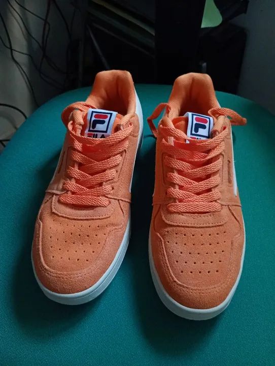 tenis fila suede laranja acd classic - Foto 5