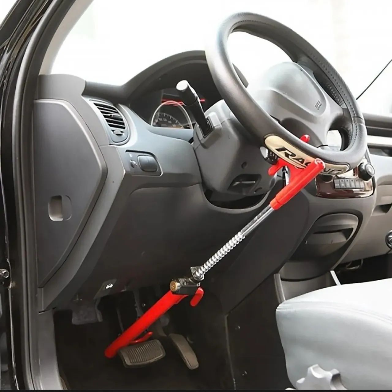 Tranca Trava Segurança Volante Pedal Carro Anti Furto - Foto 4