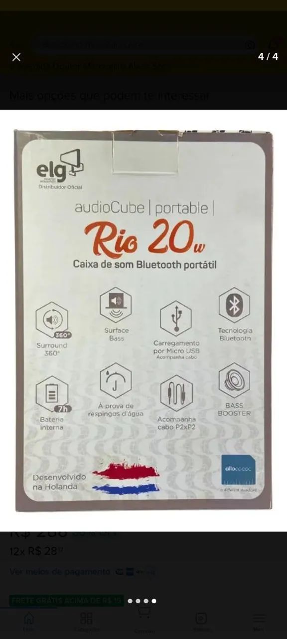 Caixa de Som Cubo 20w bluetooth  - Foto 3