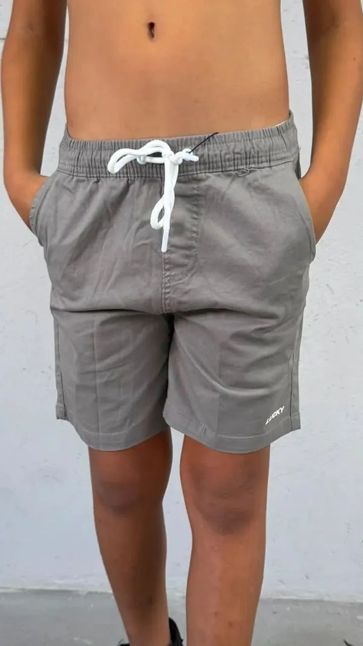 Short infantil - Brim Com Elastano - Lucky Company  - Foto 3